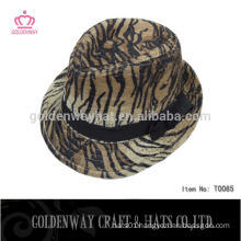 wholesale leopard print cheap fedora hats